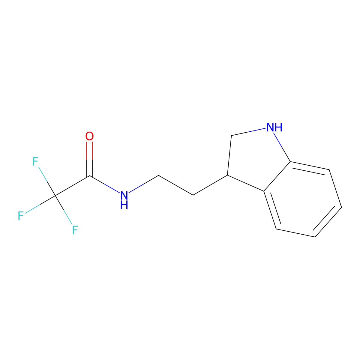N-[2-(2,3-dihydro-1H-indol-3-yl)ethyl]-2,2,2-trifluoroacetamide molecular structure, CAS 180910-65-0