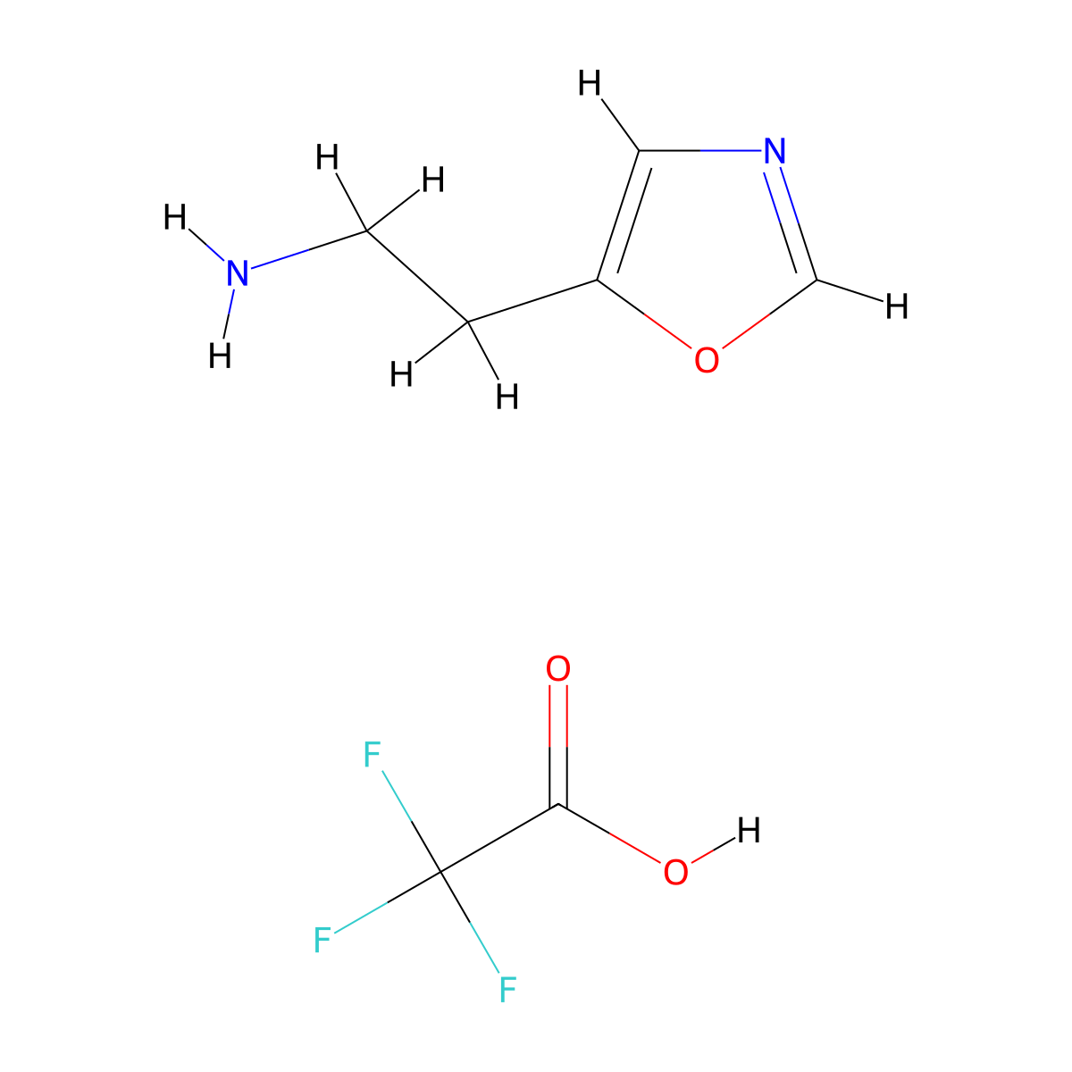 2-(1,3-Oxazol-5-yl)ethan-1-amine,trifluoroaceticacid molecular structure, CAS 1809144-29-3