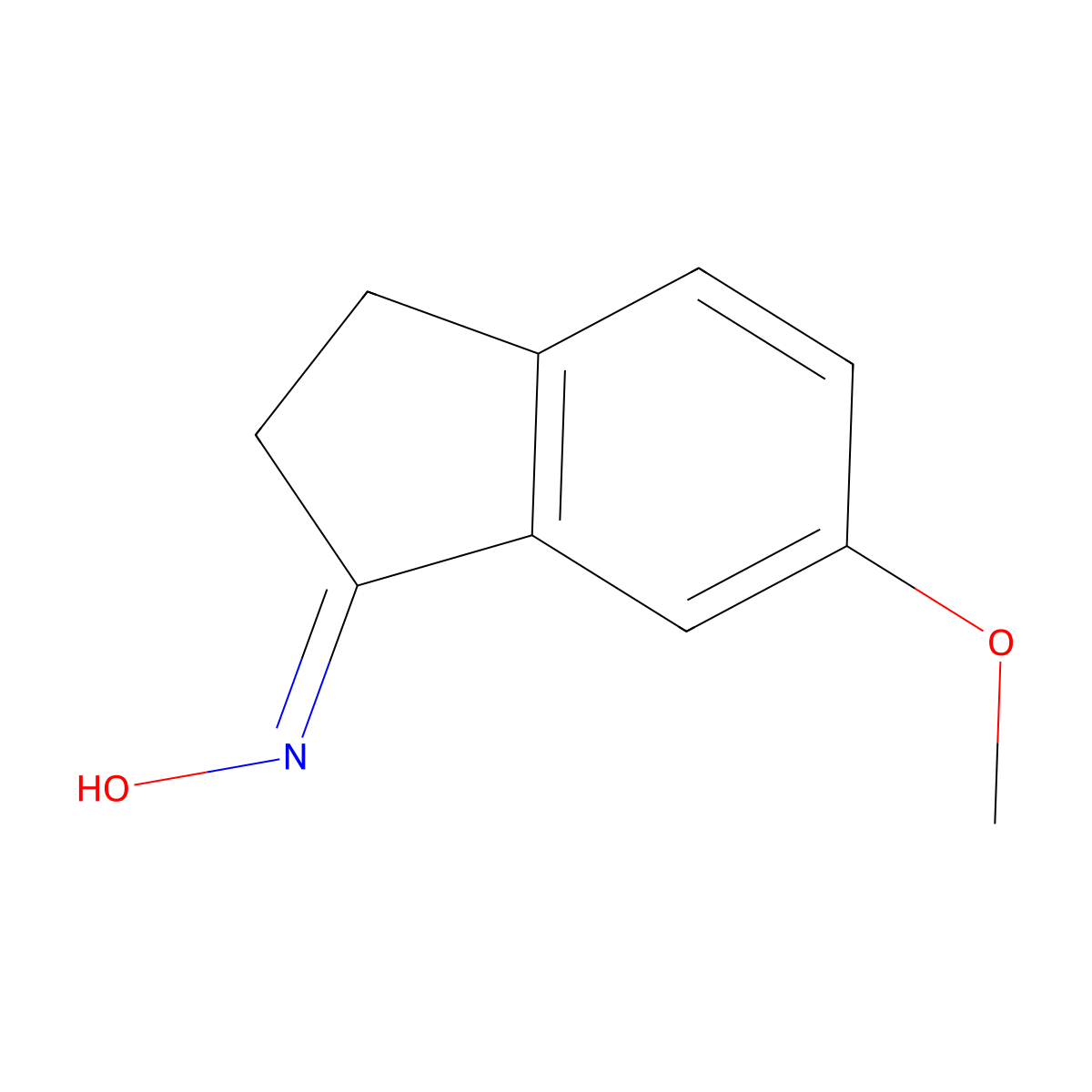 N-(6-methoxy-2,3-dihydro-1H-inden-1-ylidene)hydroxylamine molecular structure, CAS 180915-76-8