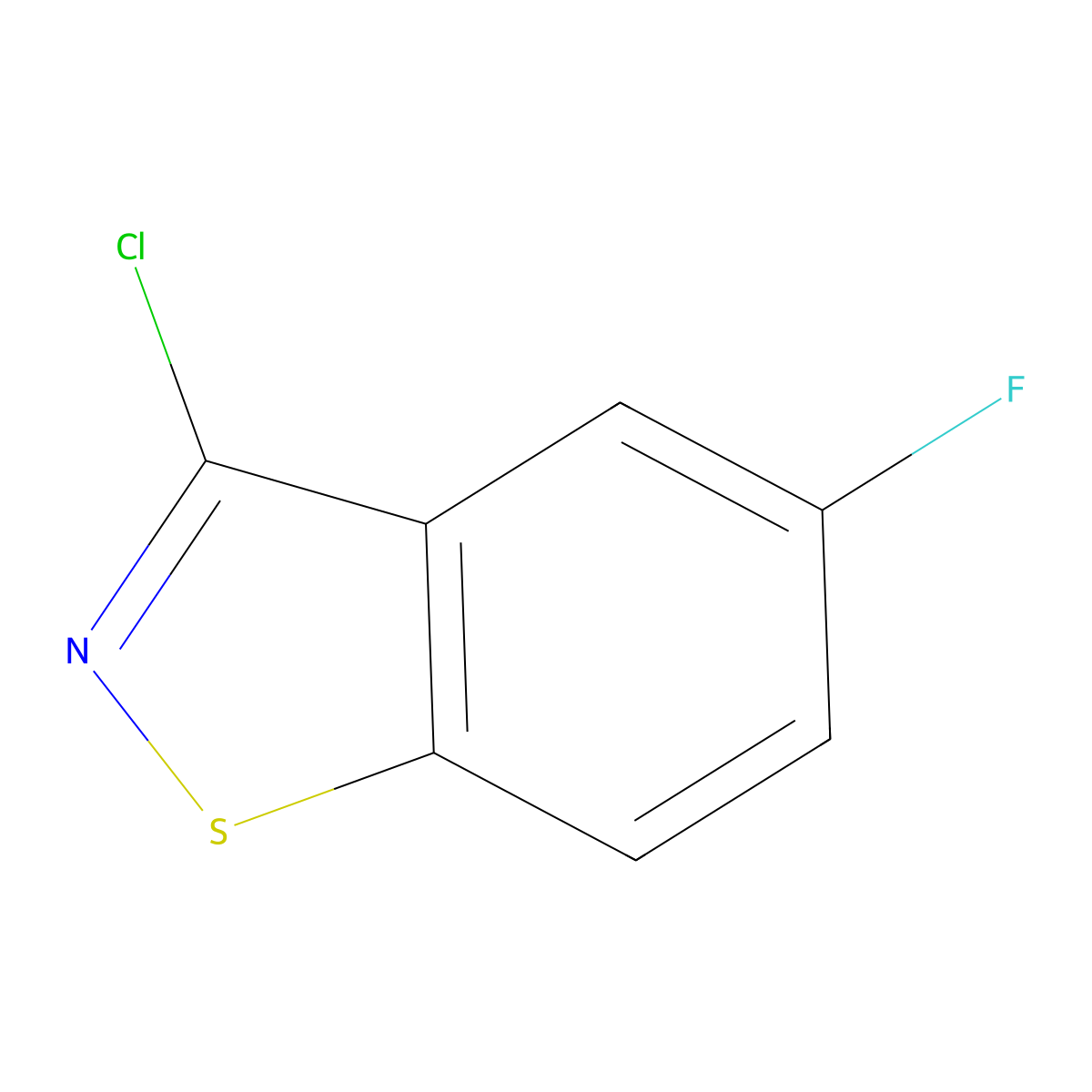 3-Chloro-5-fluoro-1,2-benzothiazole molecular structure, CAS 1809150-12-6