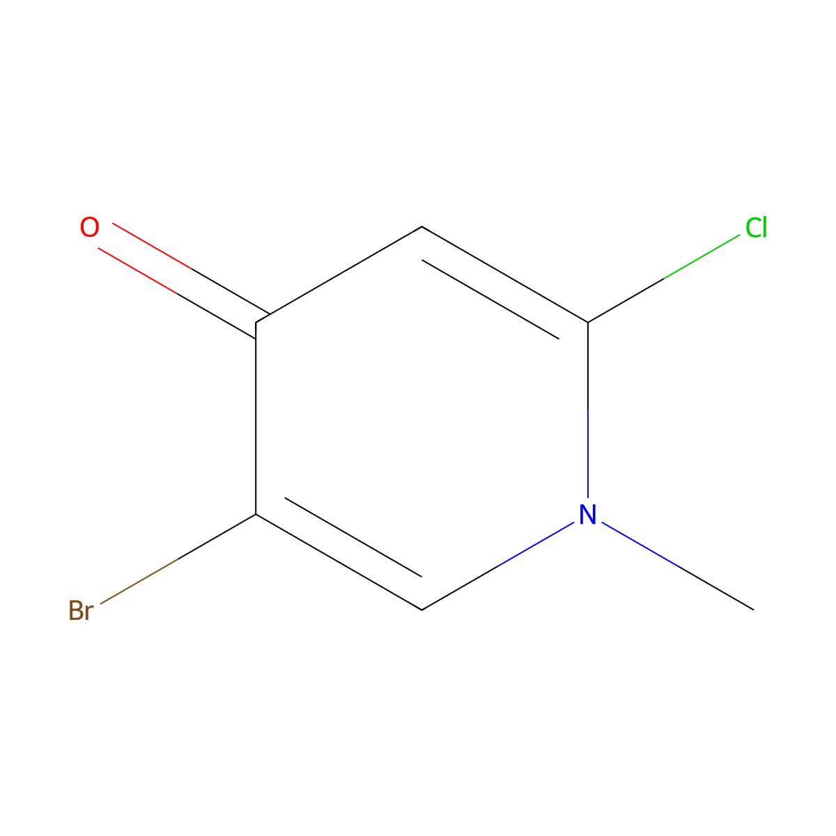 5-Bromo-2-chloro-1-methylpyridin-4(1H)-one molecular structure, CAS 1809157-88-7