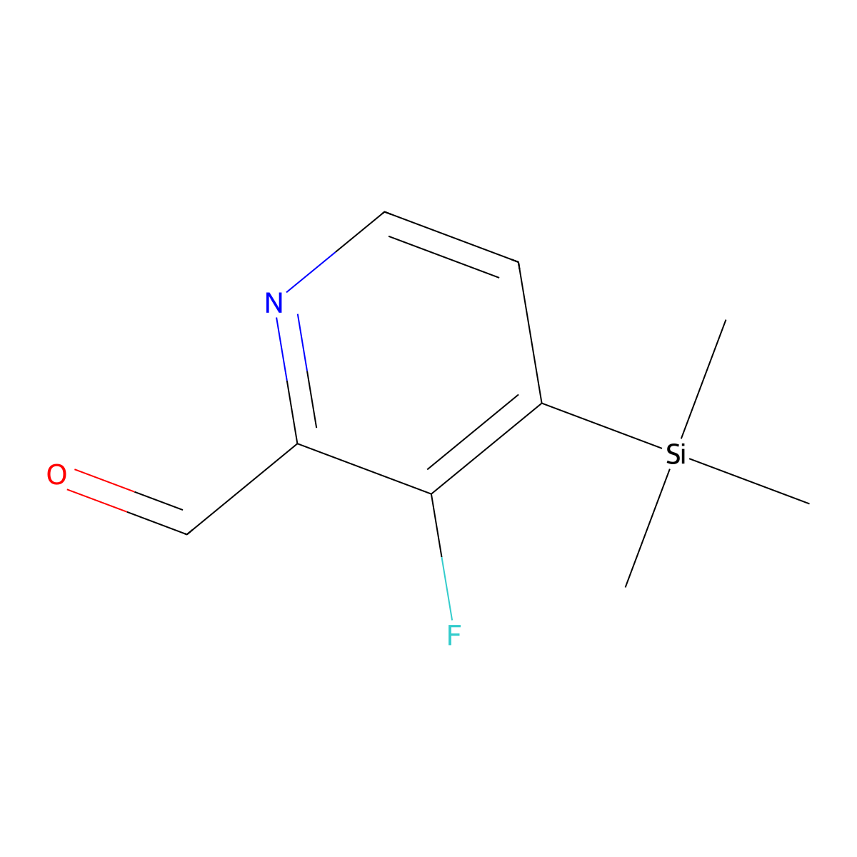 3-Fluoro-4-(trimethylsilyl)pyridine-2-carbaldehyde molecular structure, CAS 1809157-89-8