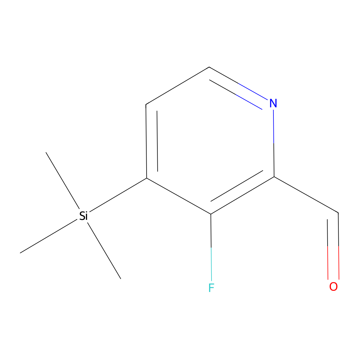 3-Fluoro-4-(trimethylsilyl)pyridine-2-carbaldehyde molecular structure, CAS 1809157-89-8