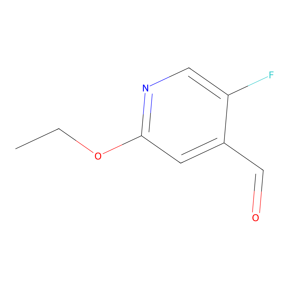 2-Ethoxy-5-fluoroisonicotinaldehyde molecular structure, CAS 1809157-93-4