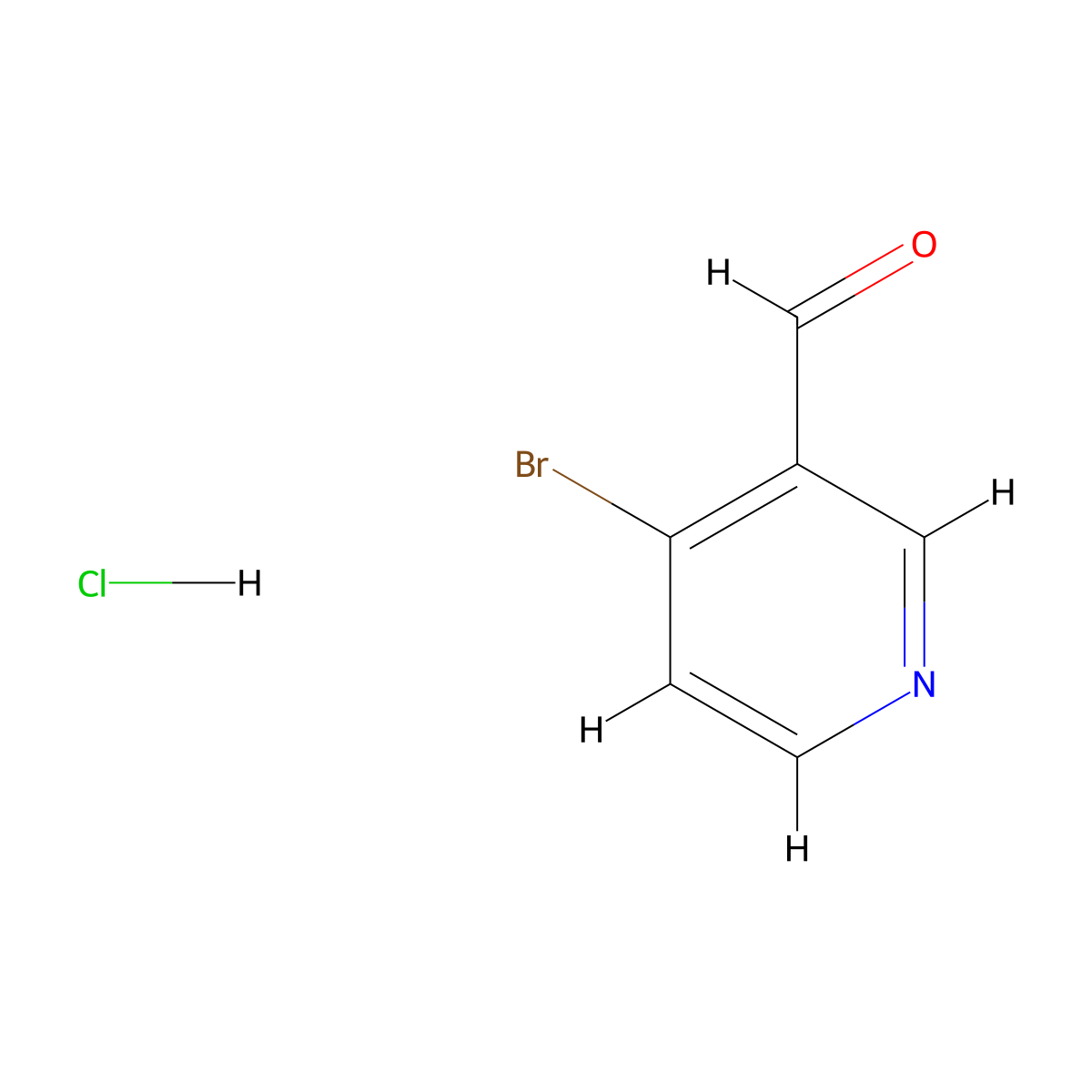 4-Bromonicotinaldehyde hydrochloride molecular structure, CAS 1809157-95-6