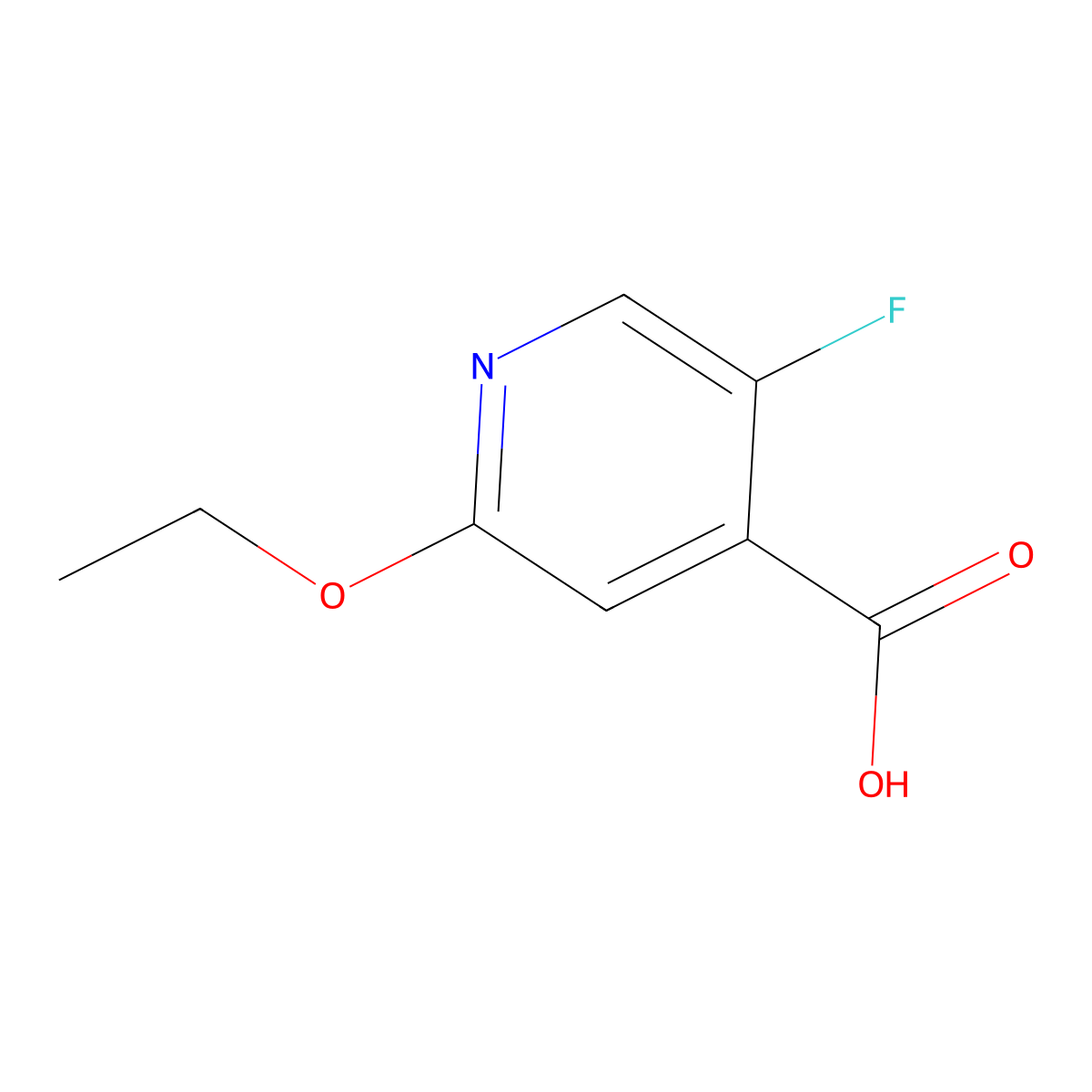 2-Ethoxy-5-fluoroisonicotinic acid molecular structure, CAS 1809157-96-7