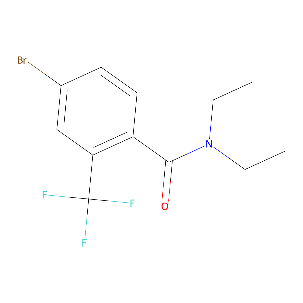 N,N-diethyl 4-bromo-2-(trifluoromethy)benzamide molecular structure, CAS 1809158-04-0