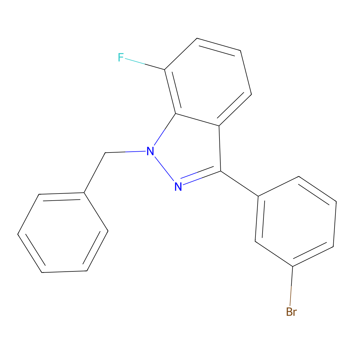 1-Benzyl-7-fluoro-3-(3-bromophenyl)-1H-indazole molecular structure, CAS 1809158-08-4