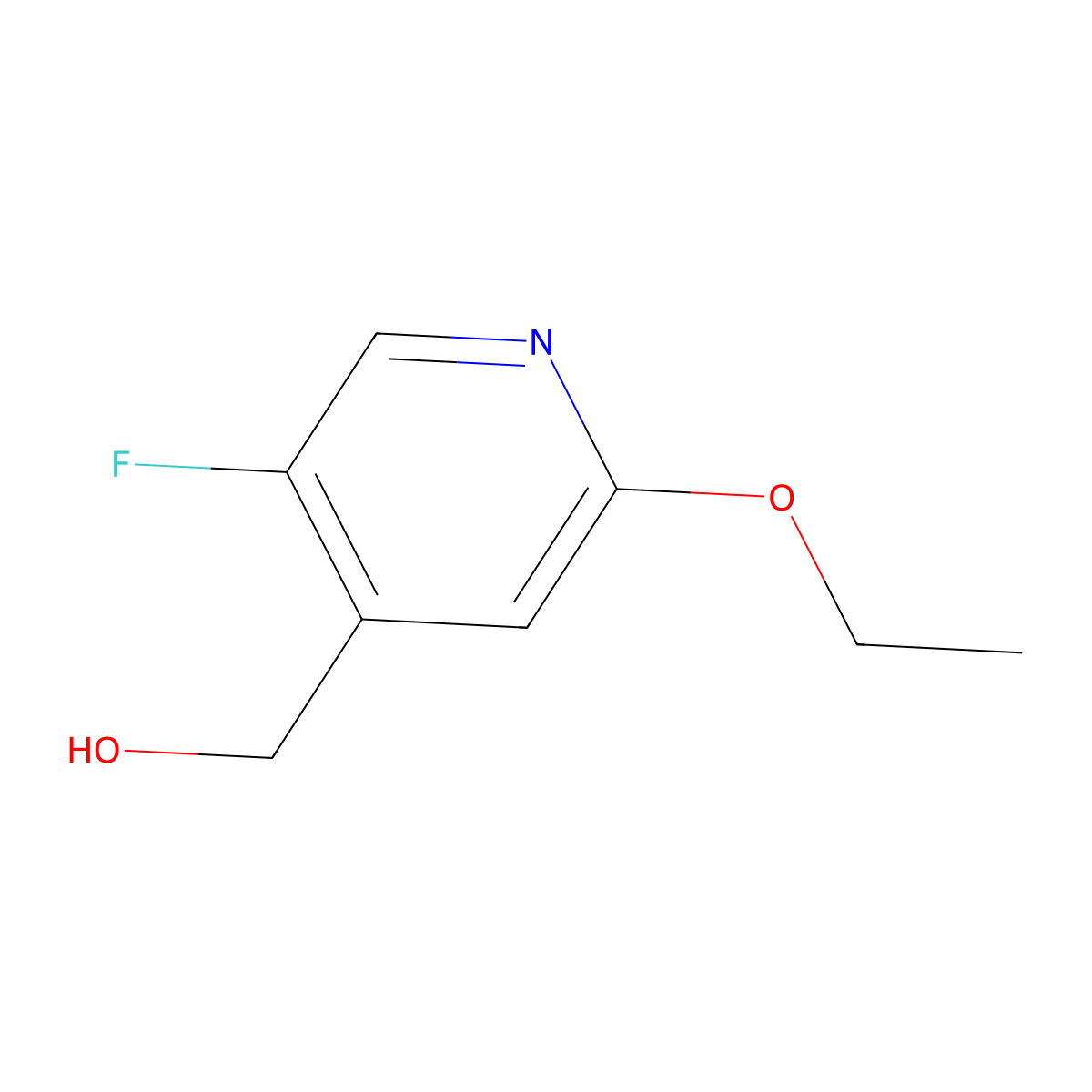 (2-Ethoxy-5-fluoropyridin-4-yl)methanol molecular structure, CAS 1809158-12-0