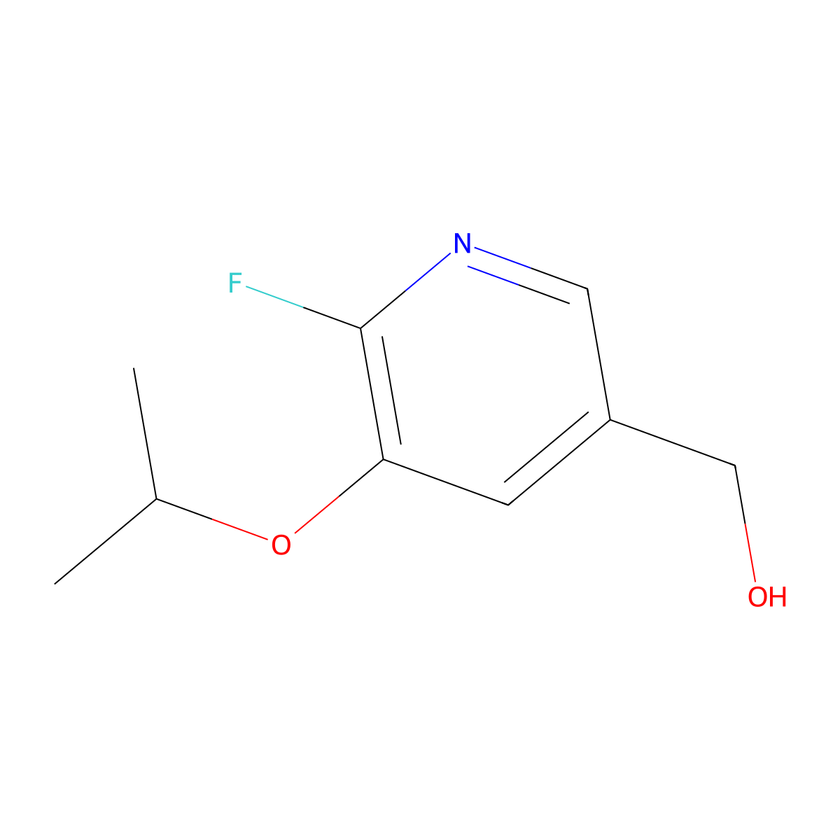 (6-Fluoro-5-isopropoxypyridin-3-yl)methanol molecular structure, CAS 1809158-17-5