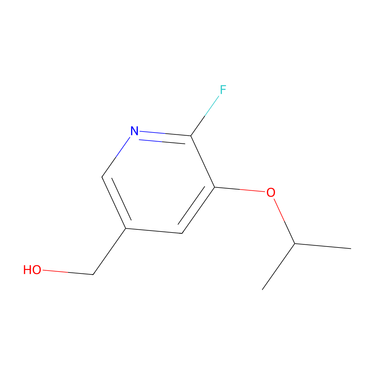 (6-Fluoro-5-isopropoxypyridin-3-yl)methanol molecular structure, CAS 1809158-17-5
