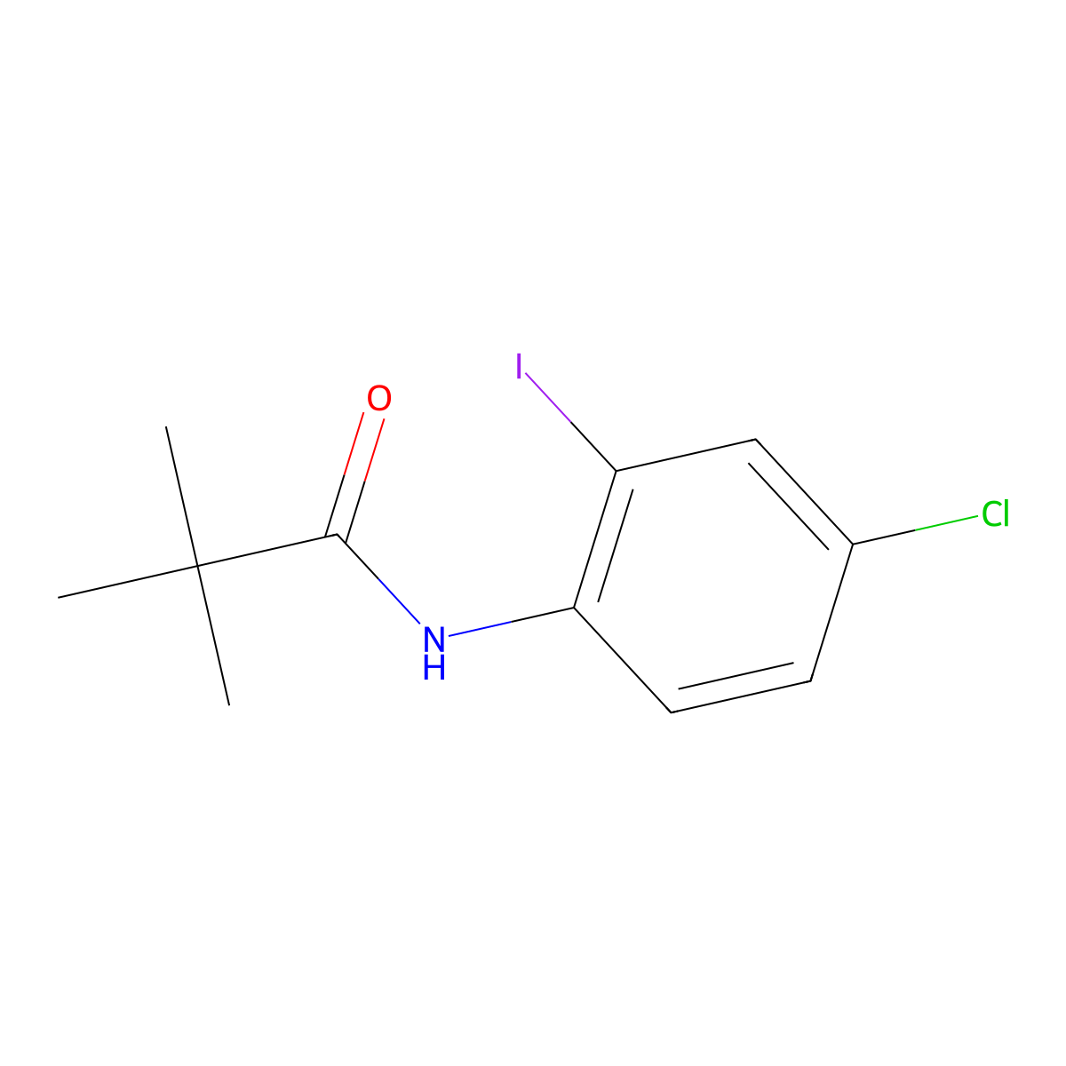 4-Chloro-2-iodo-pivaloylaniline molecular structure, CAS 1809161-40-7