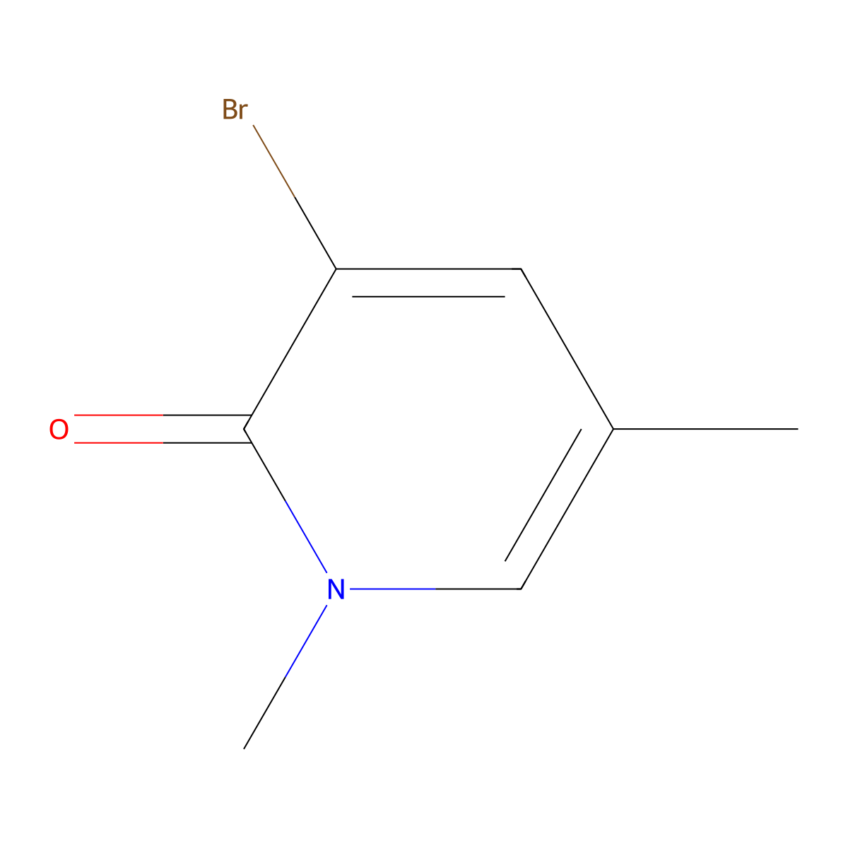 2(1H)-Pyridinone, 3-bromo-1,5-dimethyl- molecular structure, CAS 1809161-41-8