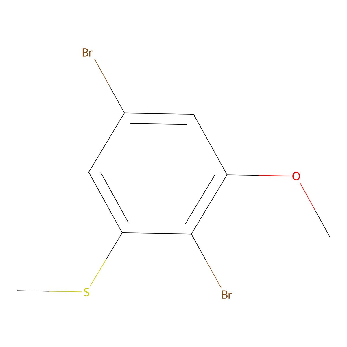 1,4-Dibromo-2-methoxy-6-(methylsulfanyl)benzene molecular structure, CAS 1809161-42-9
