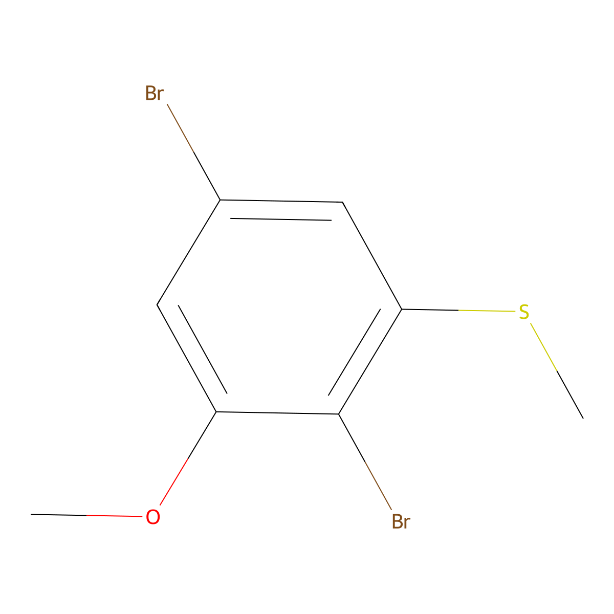 1,4-Dibromo-2-methoxy-6-(methylsulfanyl)benzene molecular structure, CAS 1809161-42-9