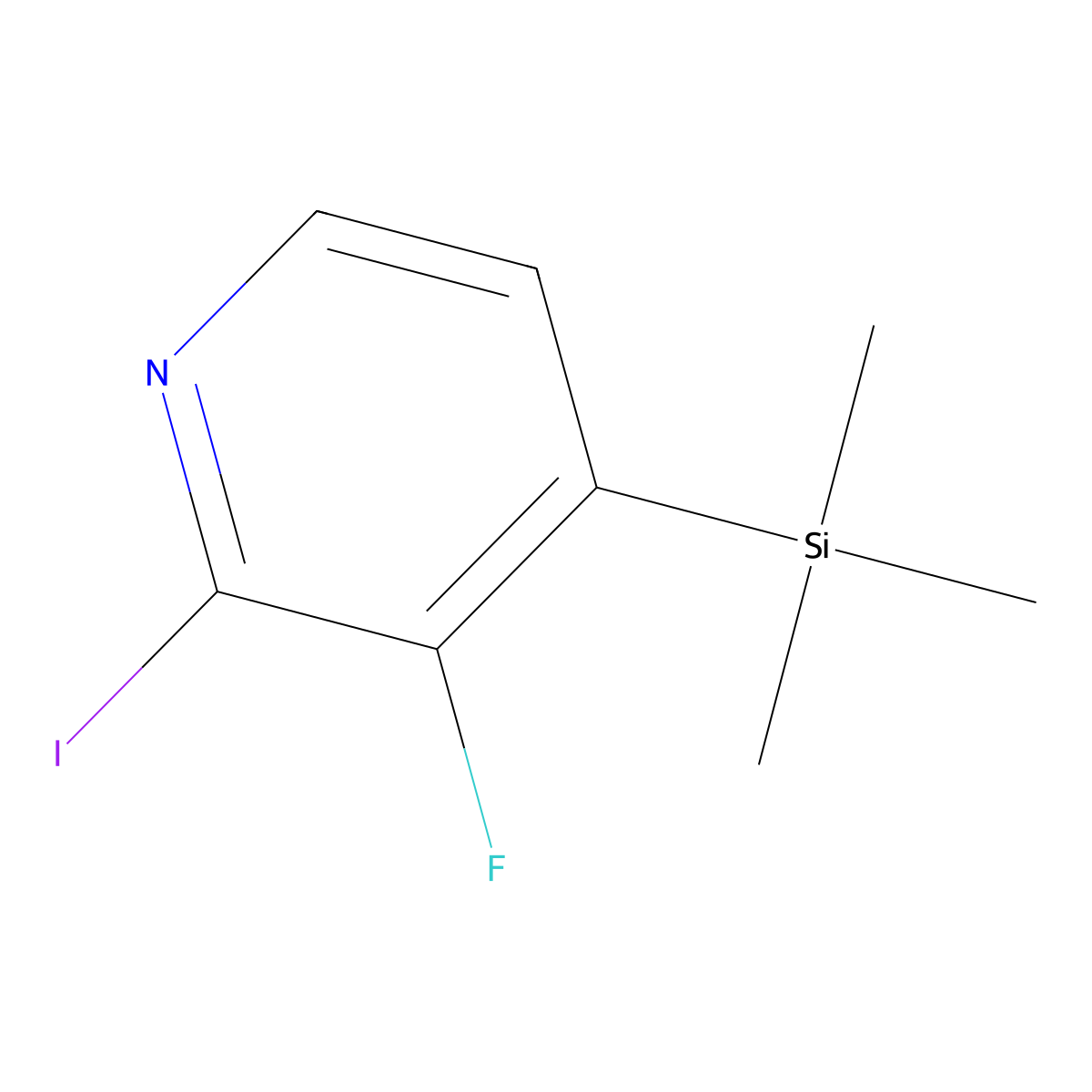 3-Flouro-2-iodo-4-(trimethylsilyl)pyridine molecular structure, CAS 1809161-43-0