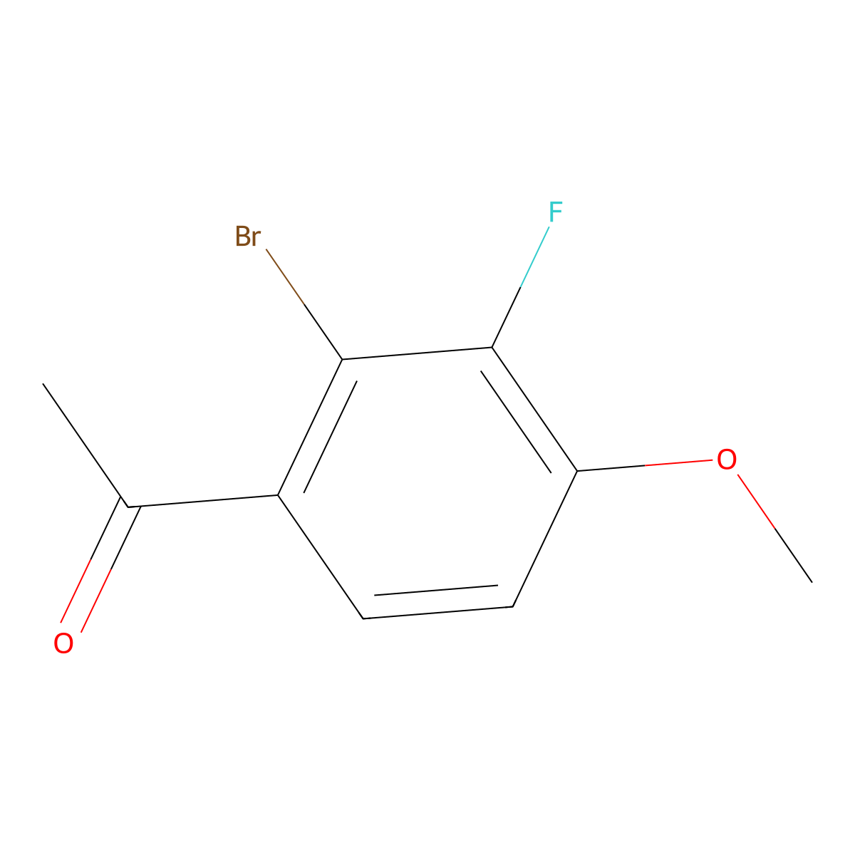 2-Bromo-3-fluoro-4-methoxyacetophenone molecular structure, CAS 1809161-50-9