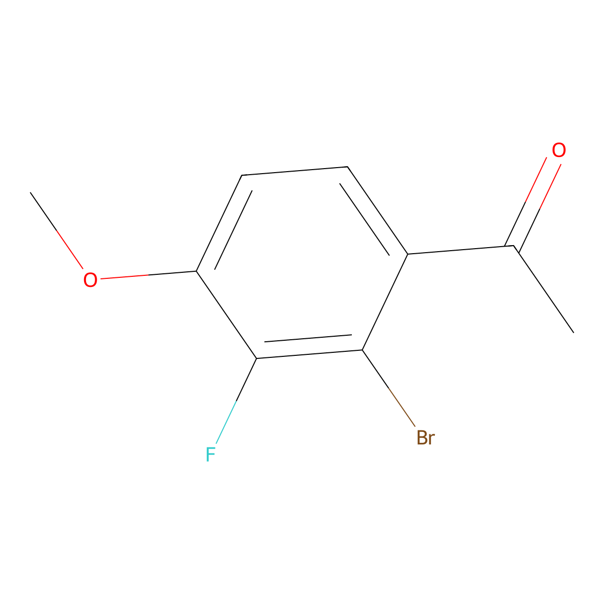 2-Bromo-3-fluoro-4-methoxyacetophenone molecular structure, CAS 1809161-50-9