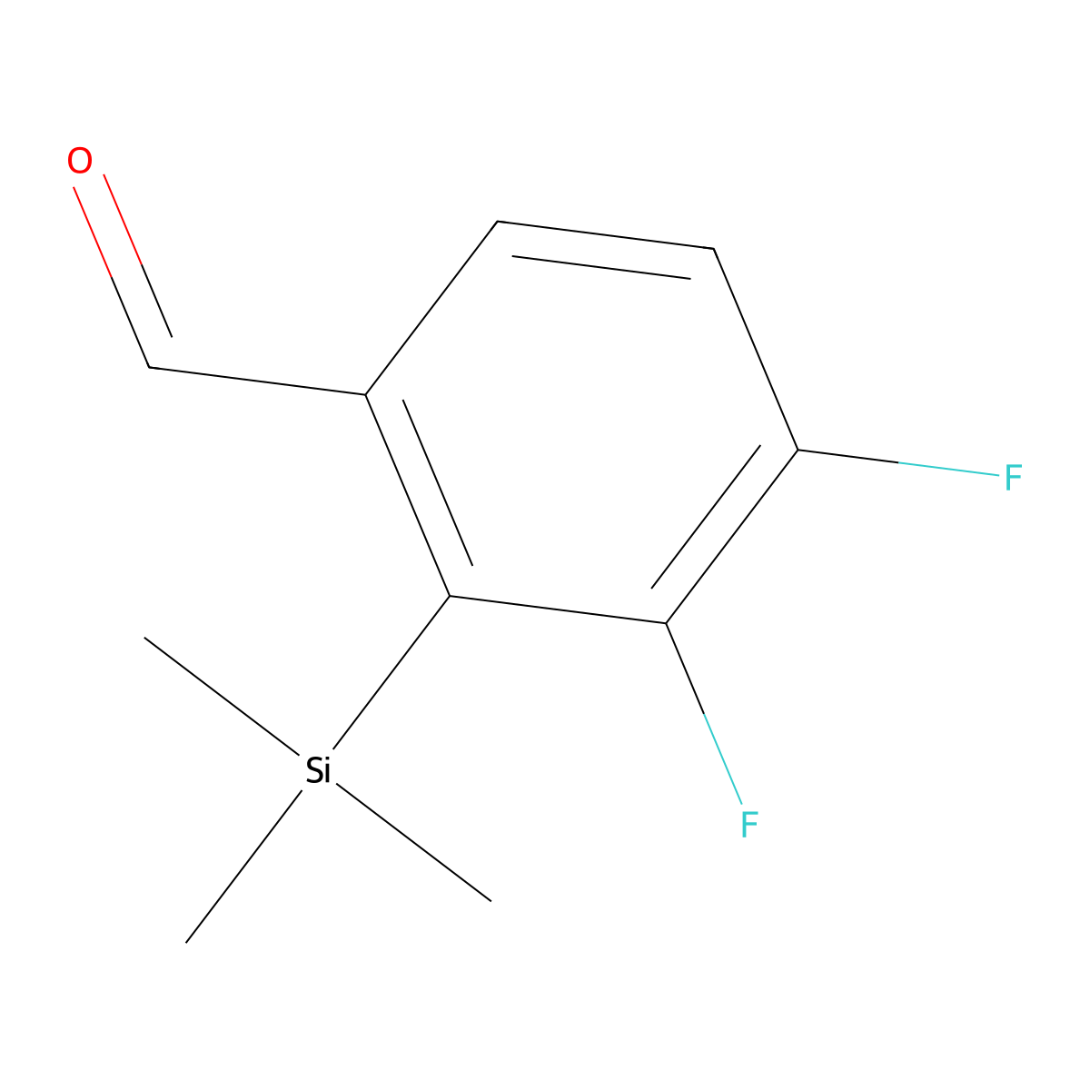 3,4-Difluoro-2-(trimethylsilyl)benzaldehyde molecular structure, CAS 1809161-51-0