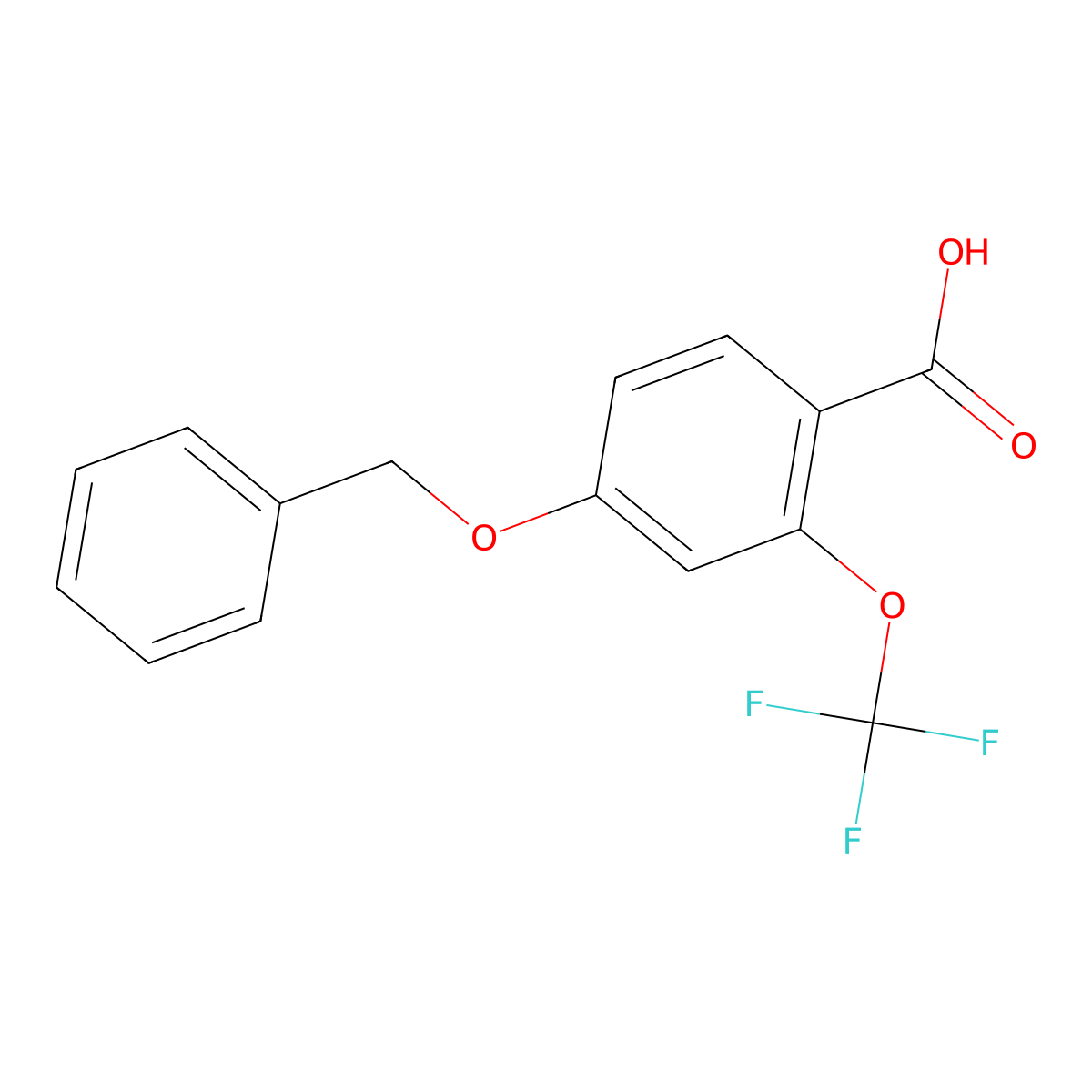 4-Benzyloxy-2-(trifluoromethoxy)benzoic acid molecular structure, CAS 1809161-55-4