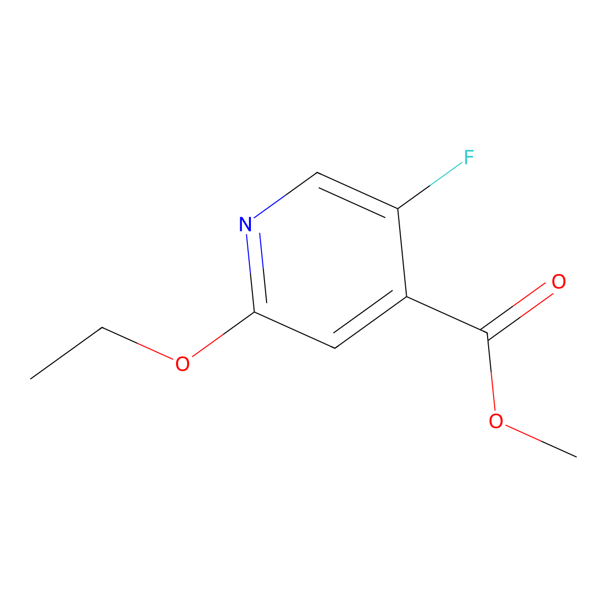 Methyl 2-ethoxy-5-fluoroisonicotinate molecular structure, CAS 1809161-57-6