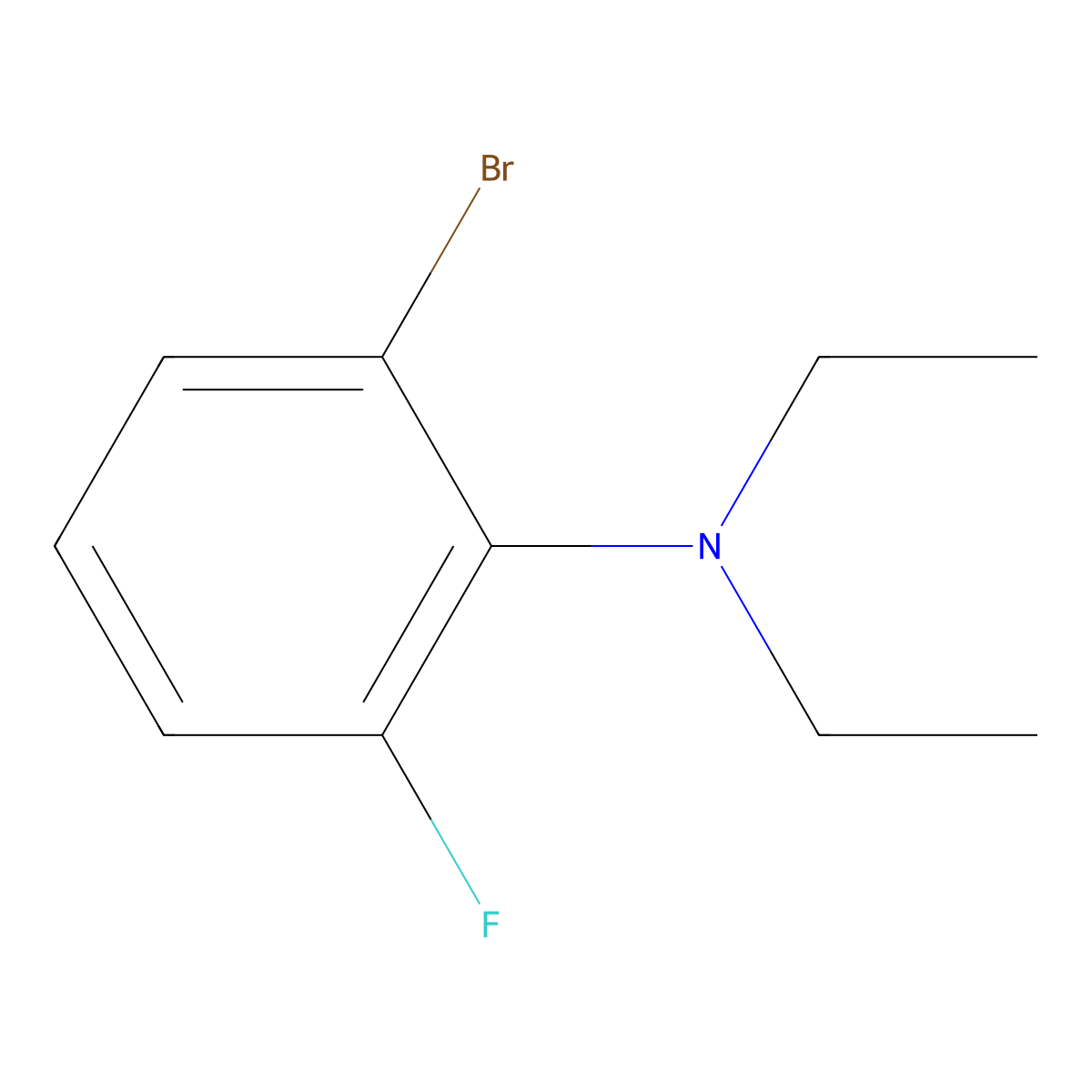 2-Bromo-N,N-diethyl-6-fluoroaniline molecular structure, CAS 1809161-68-9