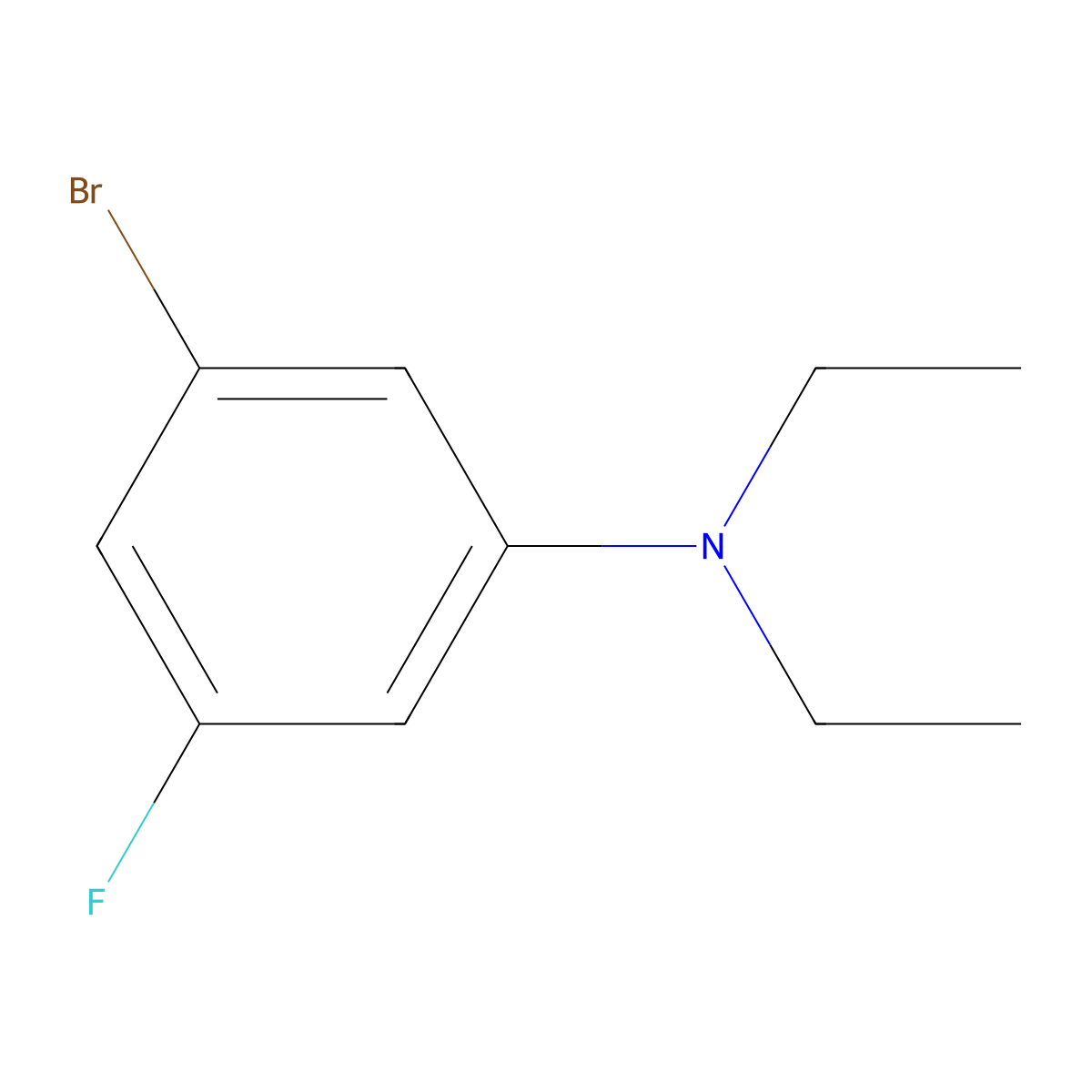 3-Bromo-5-fluoro-N,N-diethylaniline molecular structure, CAS 1809161-70-3