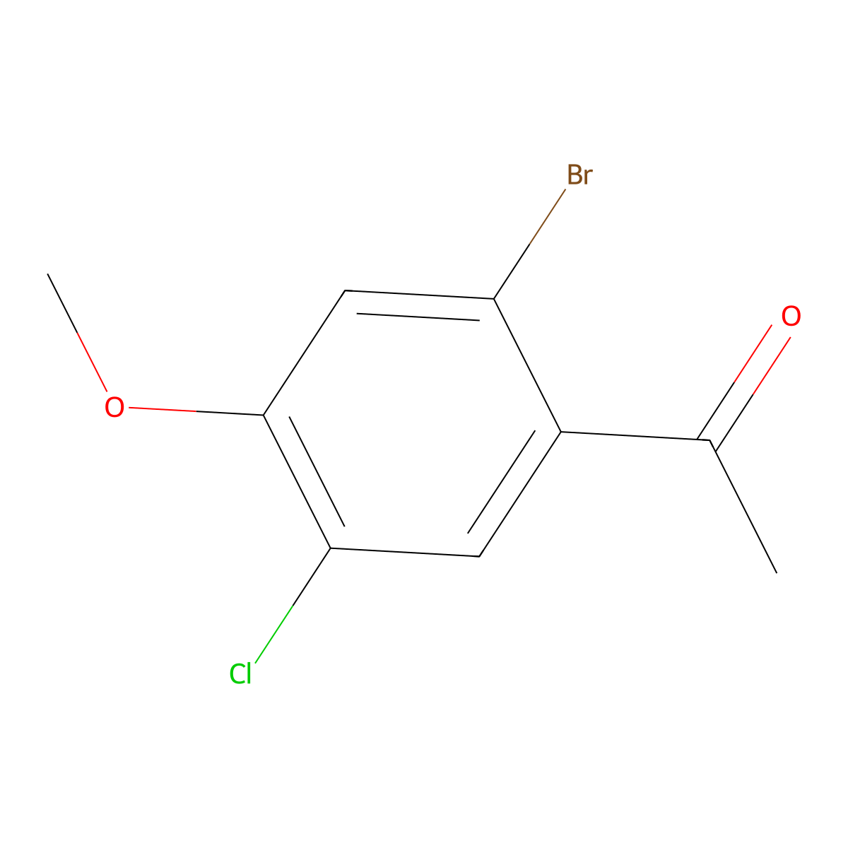 2-Bromo-5-chloro-4-methoxyacetophenone molecular structure, CAS 1809168-61-3