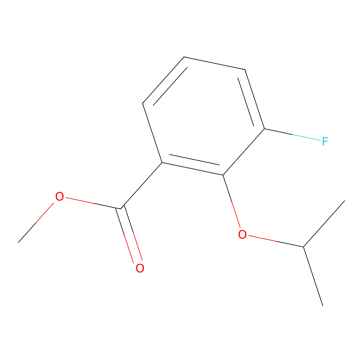 3-Fluoro-2-(1-methylethoxy)-benzoic acid methyl ester molecular structure, CAS 1809168-62-4