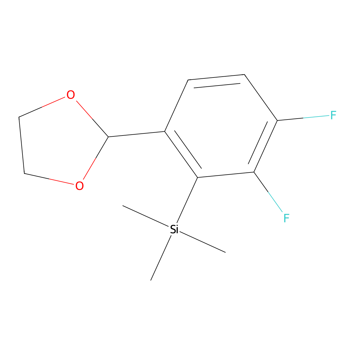 (6-(1,3-Dioxolan-2-yl)-2,3-difluorophenyl)trimethylsilane molecular structure, CAS 1809168-65-7