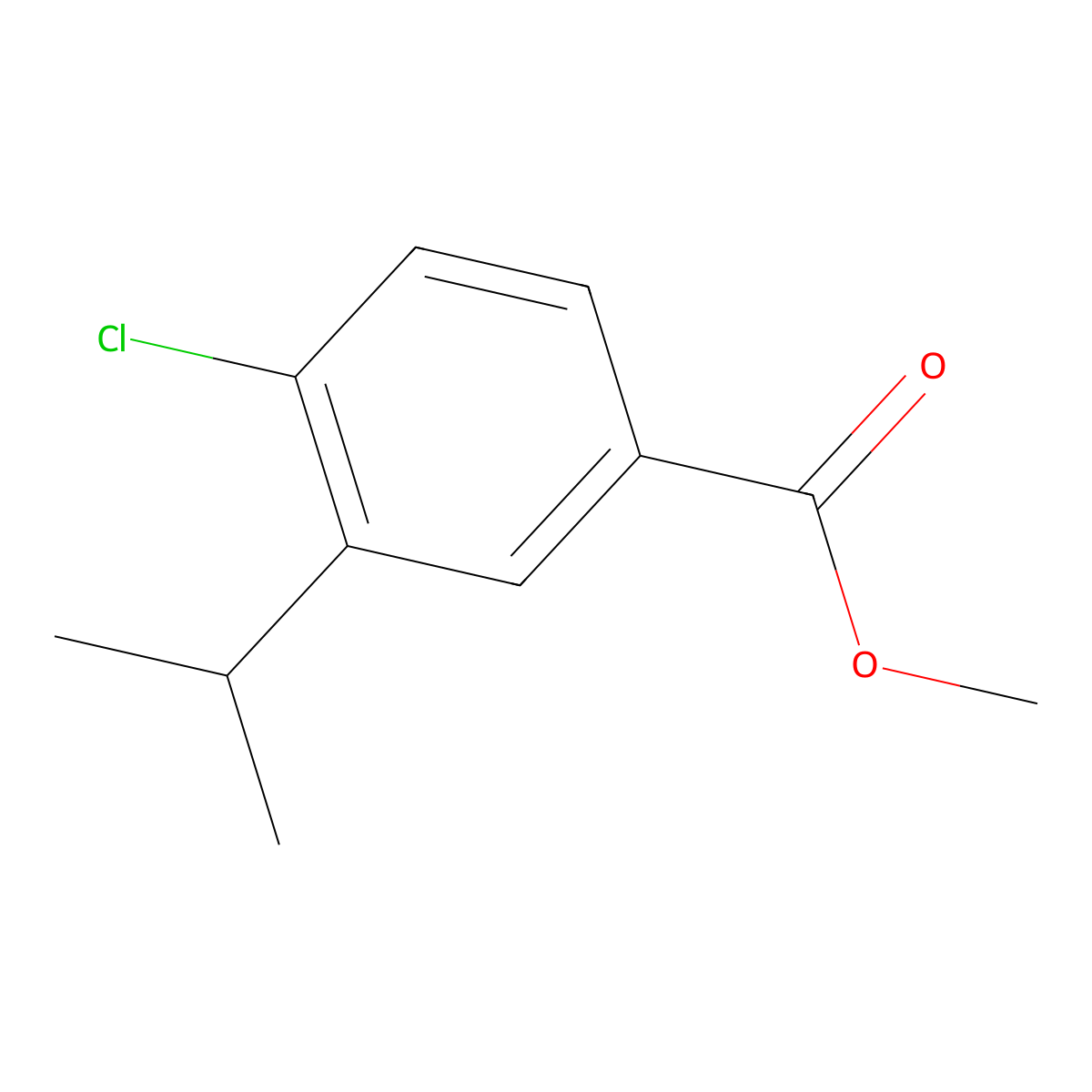 Methyl 4-chloro-3-isopropylbenzoate molecular structure, CAS 1809168-66-8