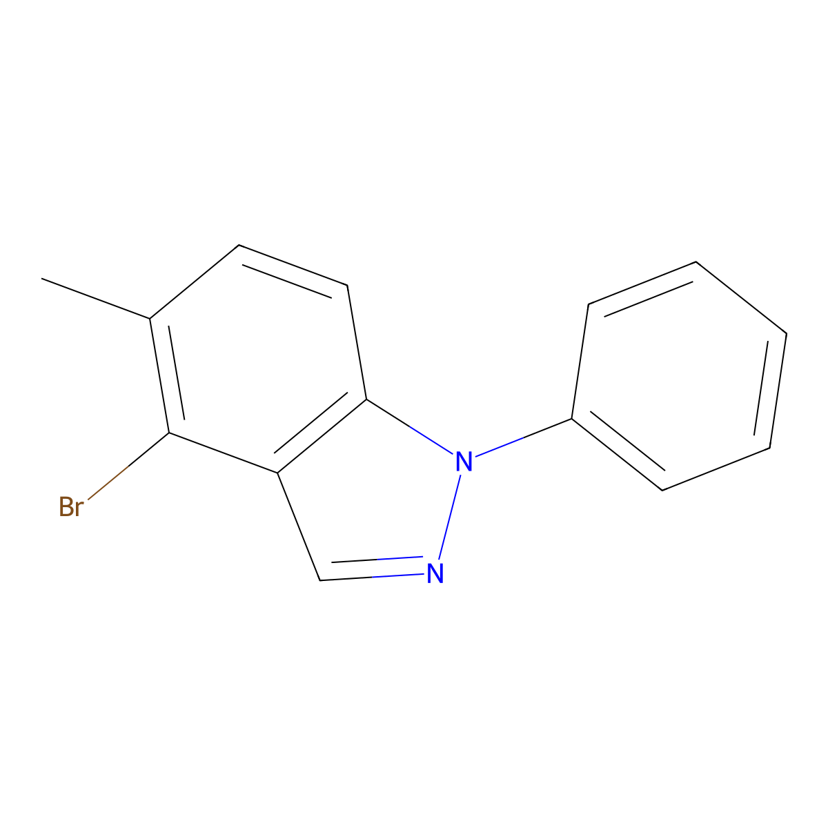 4-Bromo-5-methyl-1-phenyl-1H-indazole molecular structure, CAS 1809168-69-1