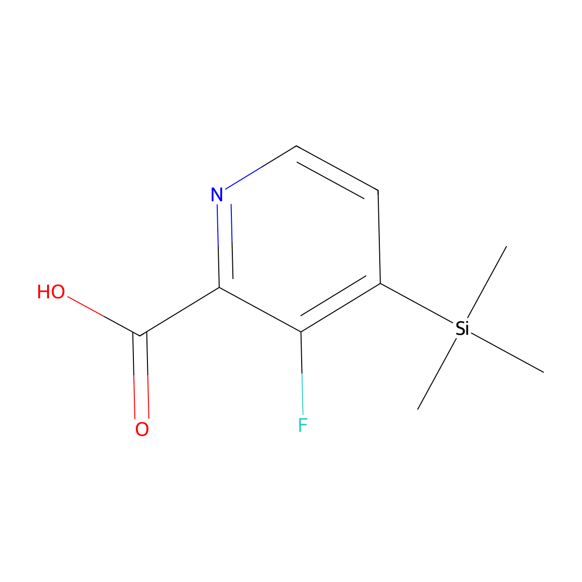 3-Fluoro-4-(trimethylsilyl)pyridine-2-carboxylic acid molecular structure, CAS 1809168-70-4