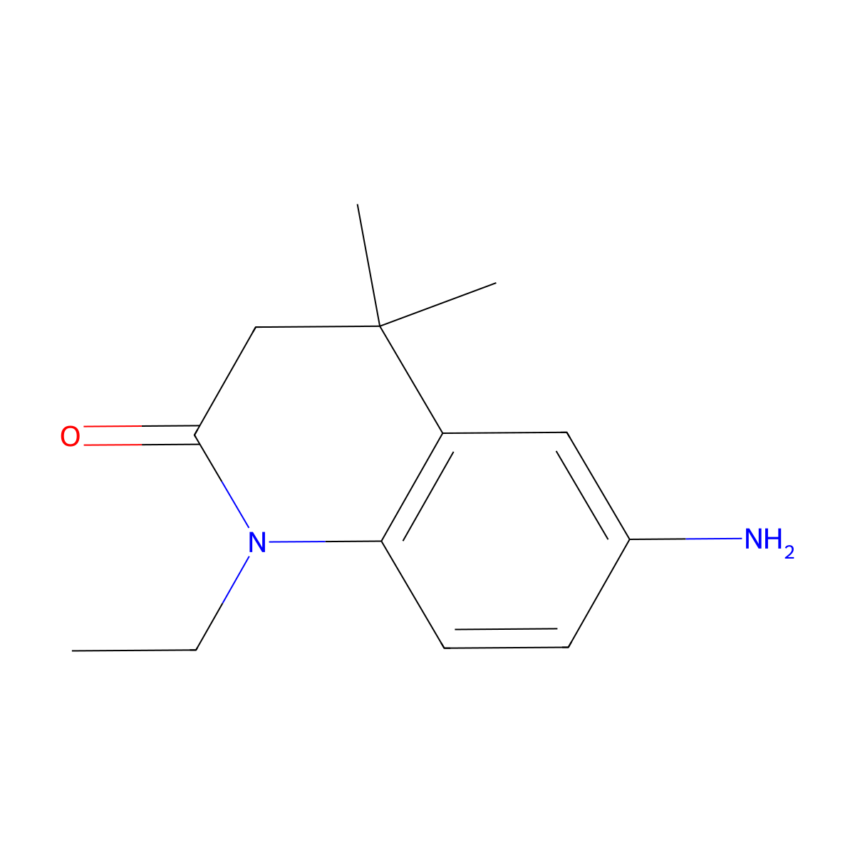 6-Amino-1-ethyl-4,4-dimethyl-3,4-dihydroquinolin-2(1H)-one molecular structure, CAS 180917-45-7