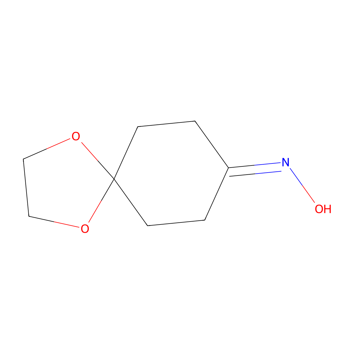 N-{1,4-dioxaspiro[4.5]decan-8-ylidene}hydroxylamine molecular structure, CAS 180918-12-1