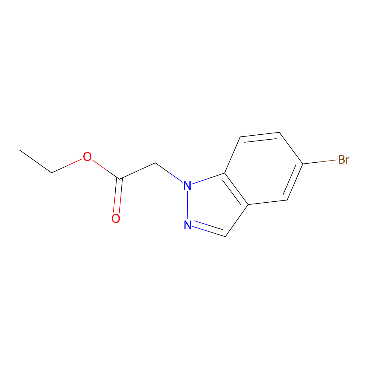 Ethyl 2-(5-bromoindazol-1-YL)acetate molecular structure, CAS 1809203-15-3