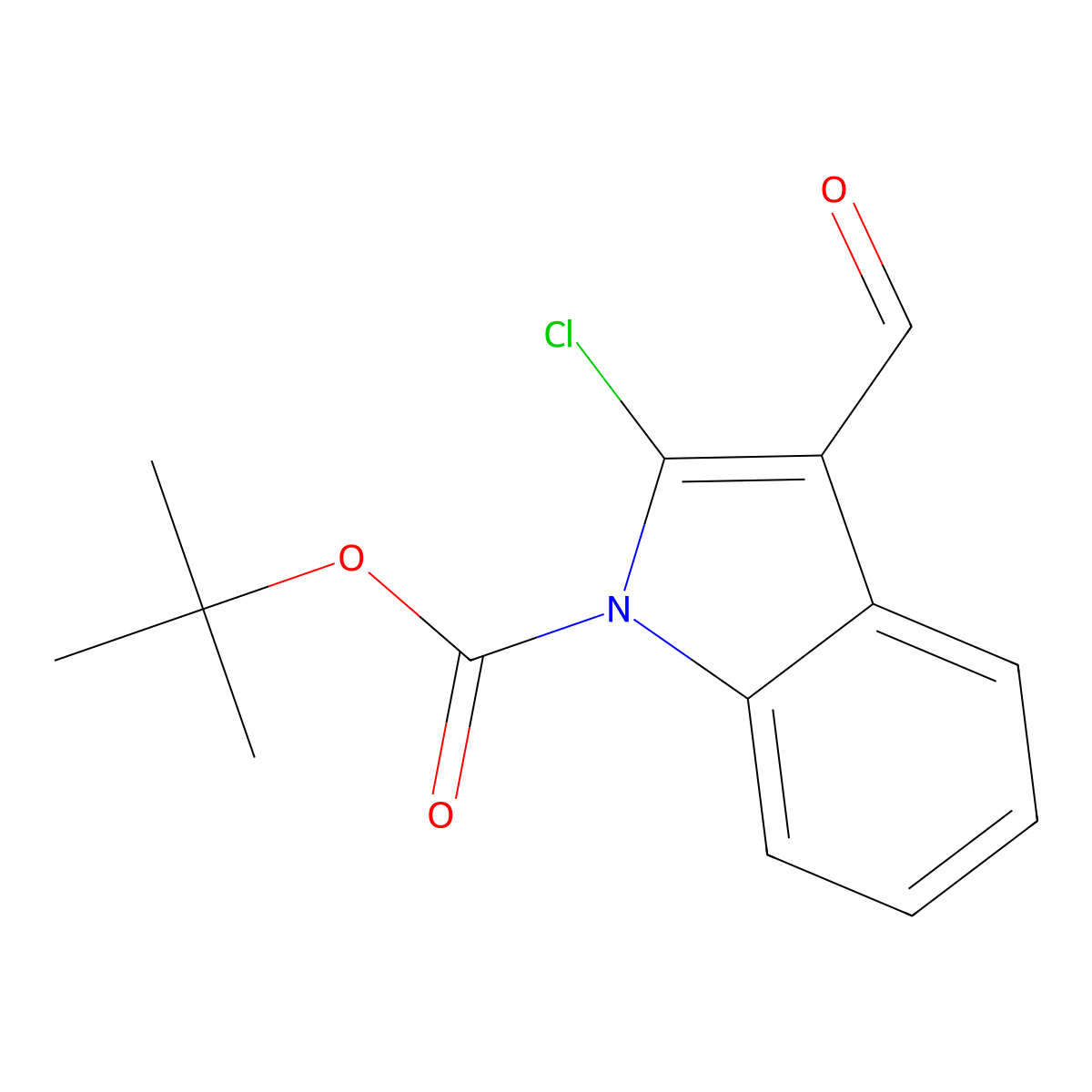 1-Boc-2-Chloro-3-formyl-indole molecular structure, CAS 180922-71-8