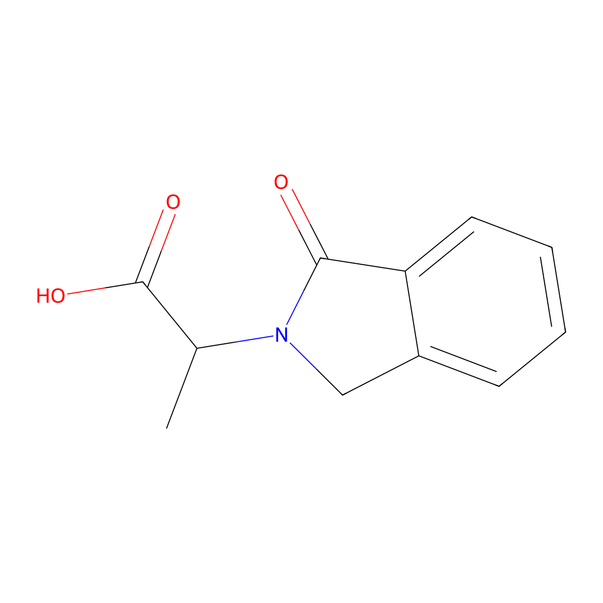 (alphaS)-1,3-Dihydro-alpha-methyl-1-oxo-2H-isoindole-2-acetic acid molecular structure, CAS 180923-78-8