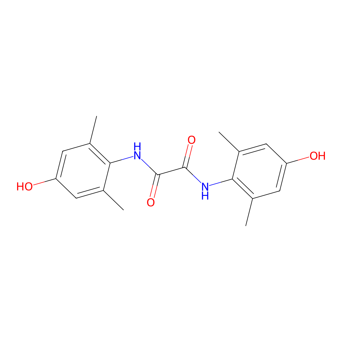 N,N'-bis(4-hydroxy-2,6-dimethylphenyl)ethanediamide molecular structure, CAS 1809288-95-6