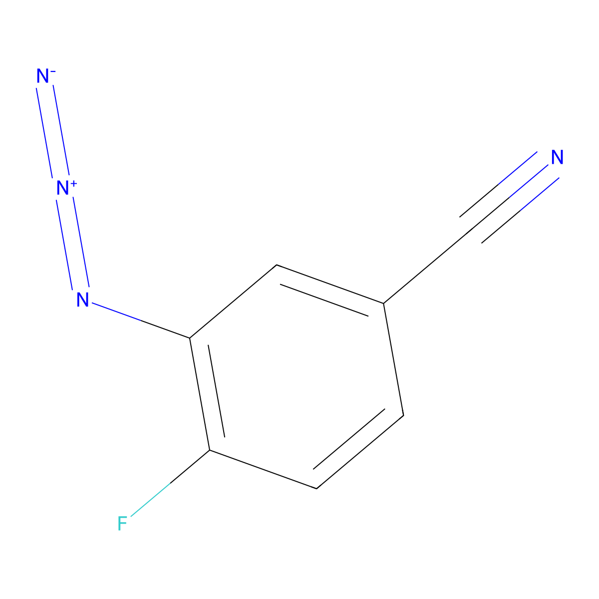 3-Azido-4-fluorobenzonitrile molecular structure, CAS 1809294-78-7