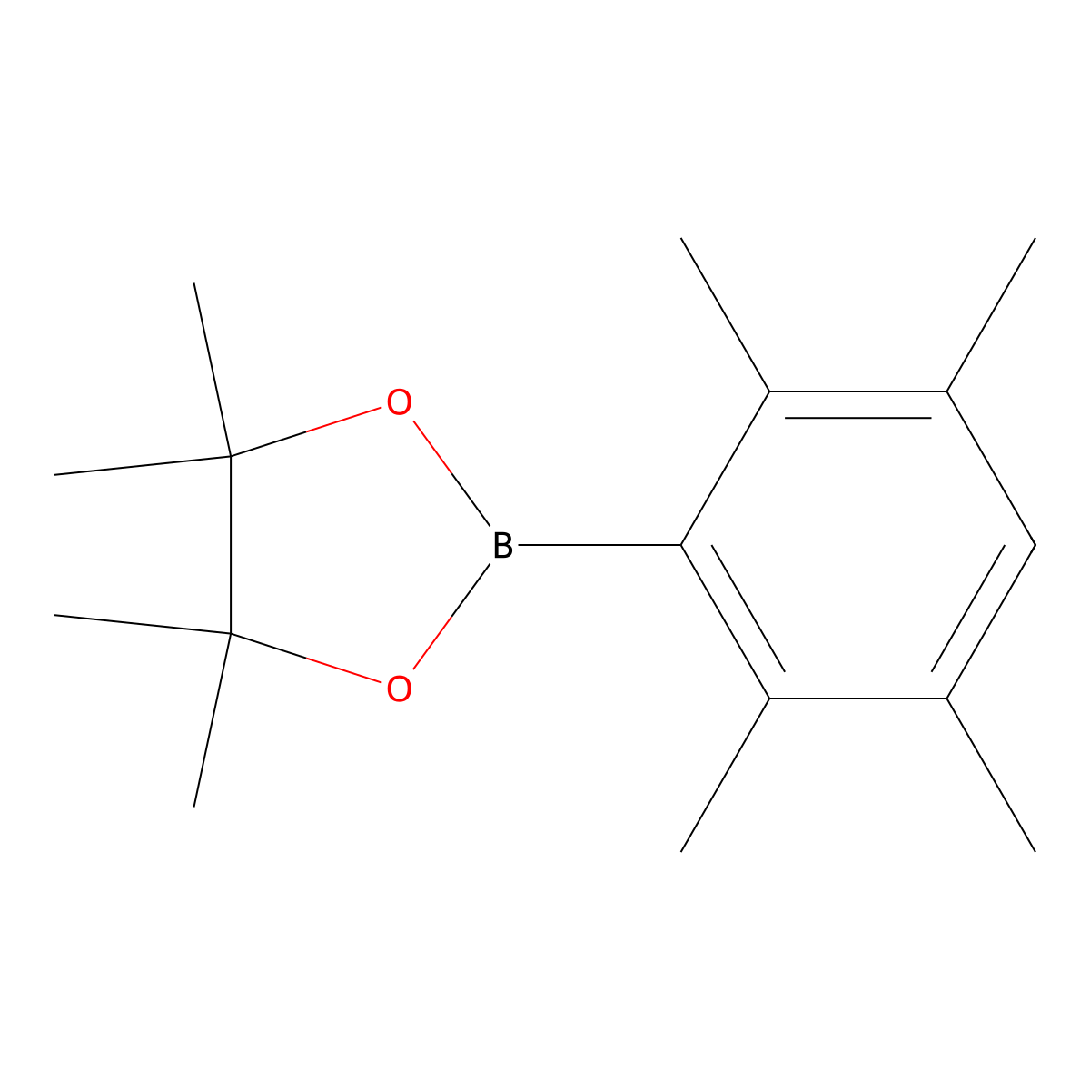 4,4,5,5-Tetramethyl-2-(2,3,5,6-tetramethylphenyl)-1,3,2-dioxaborolane molecular structure, CAS 1809298-90-5