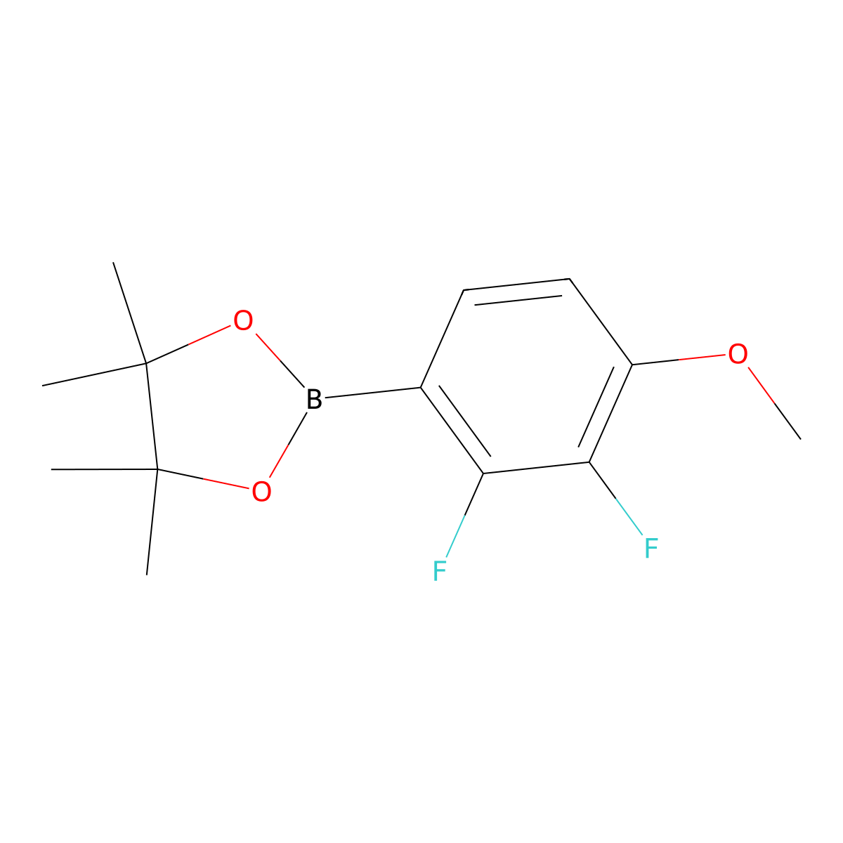 2,3-Difluoro-4-methoxybenzeneboronic acid pinacol ester molecular structure, CAS 1809298-92-7