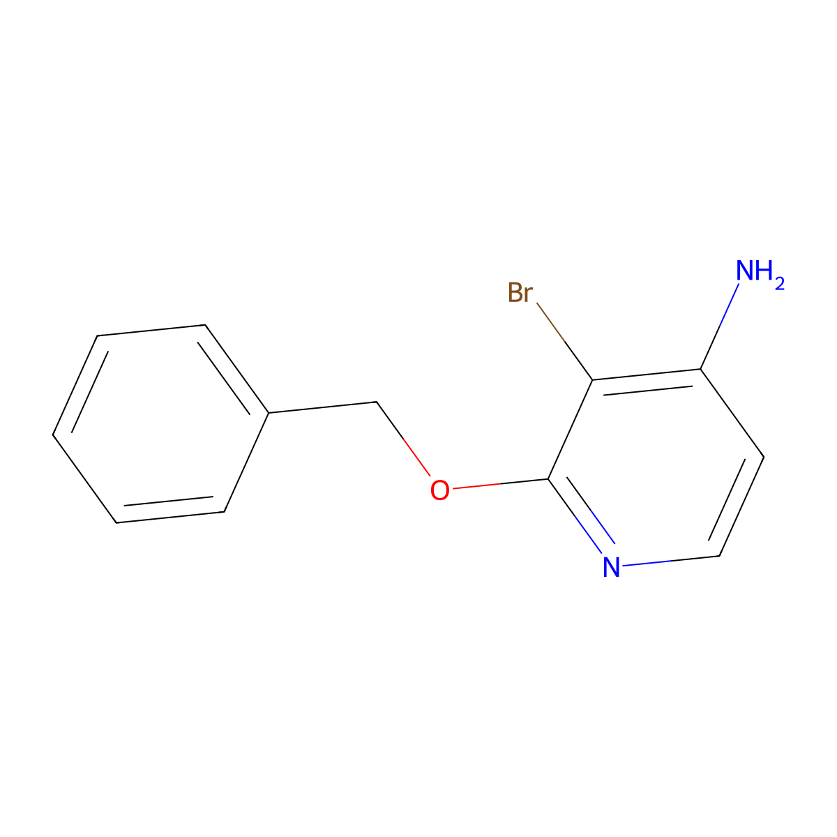 2-Benzyloxy-3-bromo-pyridin-4-amine molecular structure, CAS 1809310-03-9