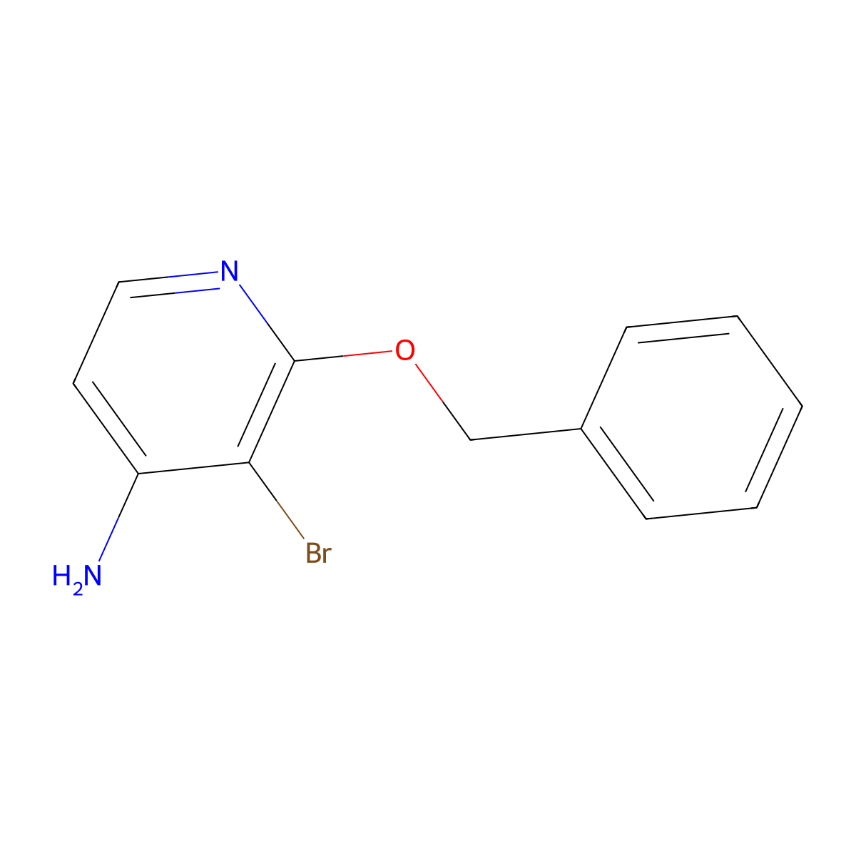 2-Benzyloxy-3-bromo-pyridin-4-amine molecular structure, CAS 1809310-03-9