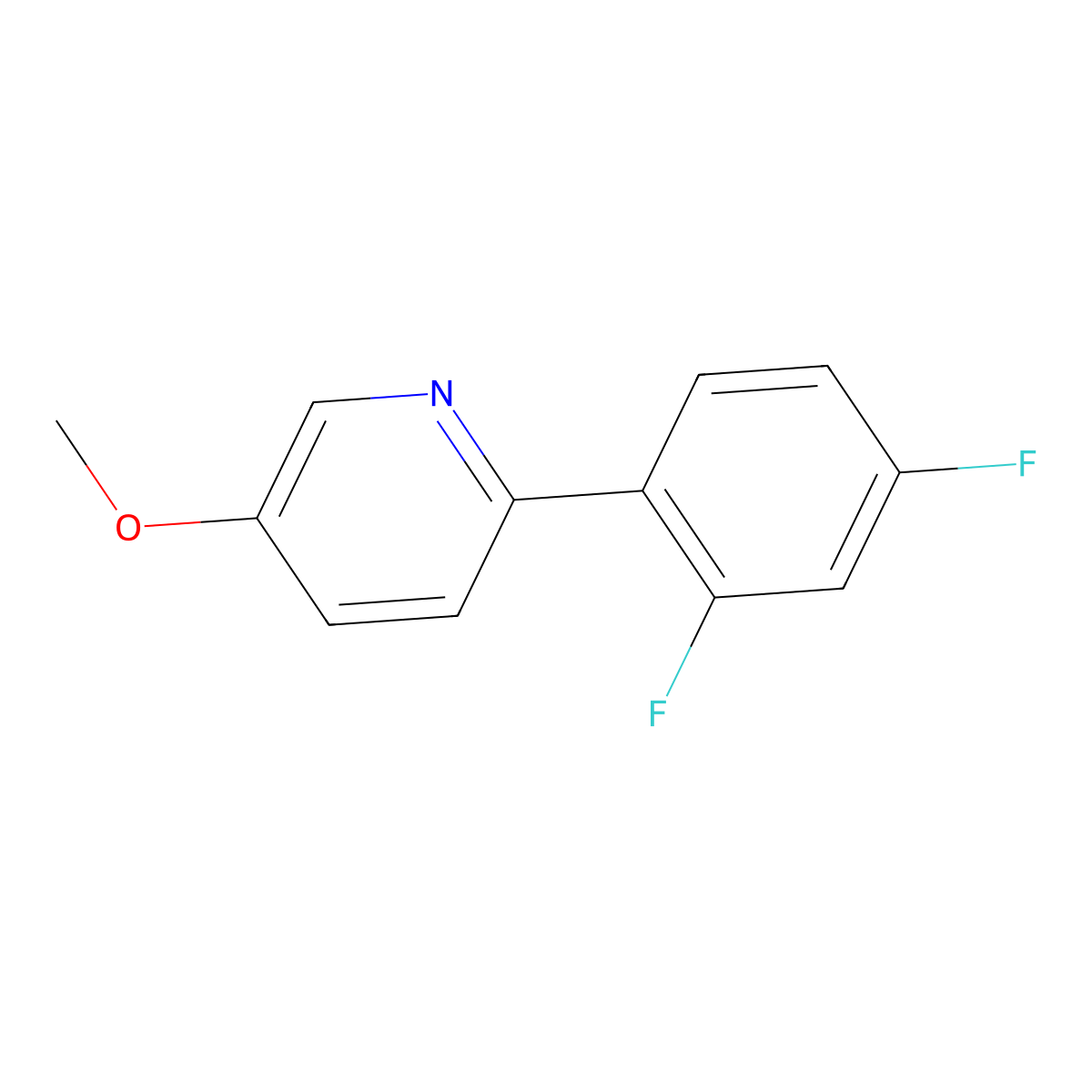 2-(2,4-Difluorophenyl)-5-methoxypyridine molecular structure, CAS 1809322-55-1