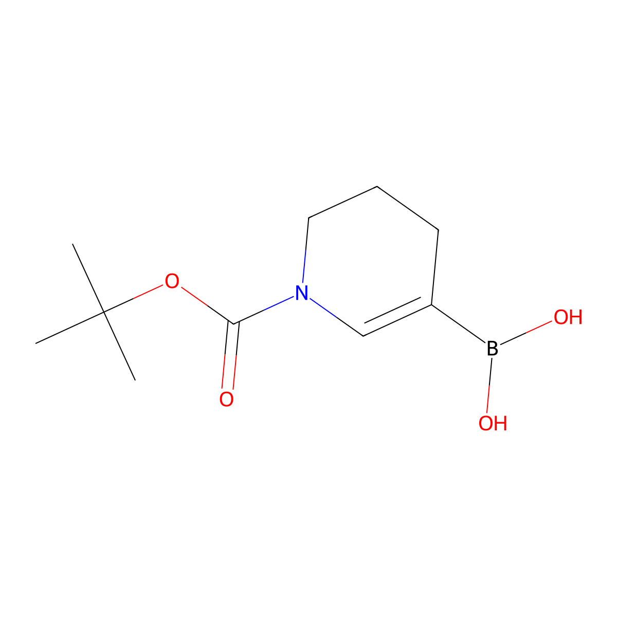 {1-[(Tert-butoxy)carbonyl]-1,4,5,6-tetrahydropyridin-3-yl}boronic acid molecular structure, CAS 1809323-17-8