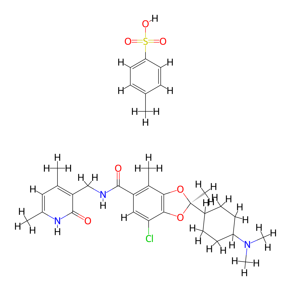 Valemetostat tosylate molecular structure, CAS 1809336-93-3