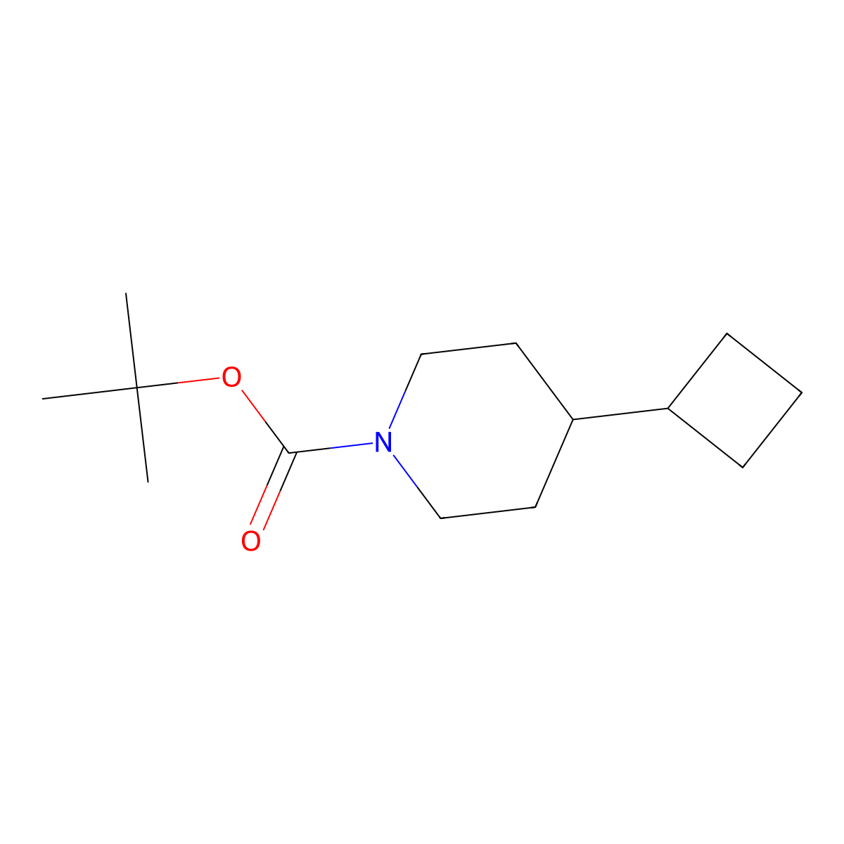 4-Cyclobutyl-piperidine-1-carboxylic acid tert-butyl ester molecular structure, CAS 1809353-51-2