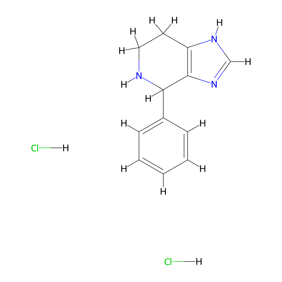 4-Phenyl-4,5,6,7-tetrahydro-3H-imidazo[4,5-c]pyridine dihydrochloride molecular structure, CAS 18094-20-7