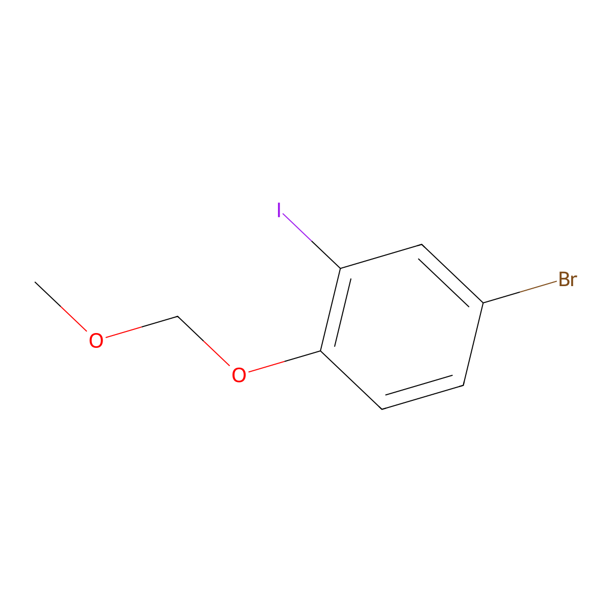4-Bromo-2-iodo-1-methoxymethoxy-benzene molecular structure, CAS 1809433-46-2